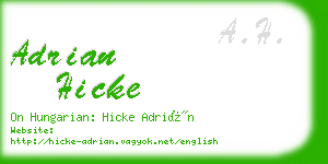 adrian hicke business card
